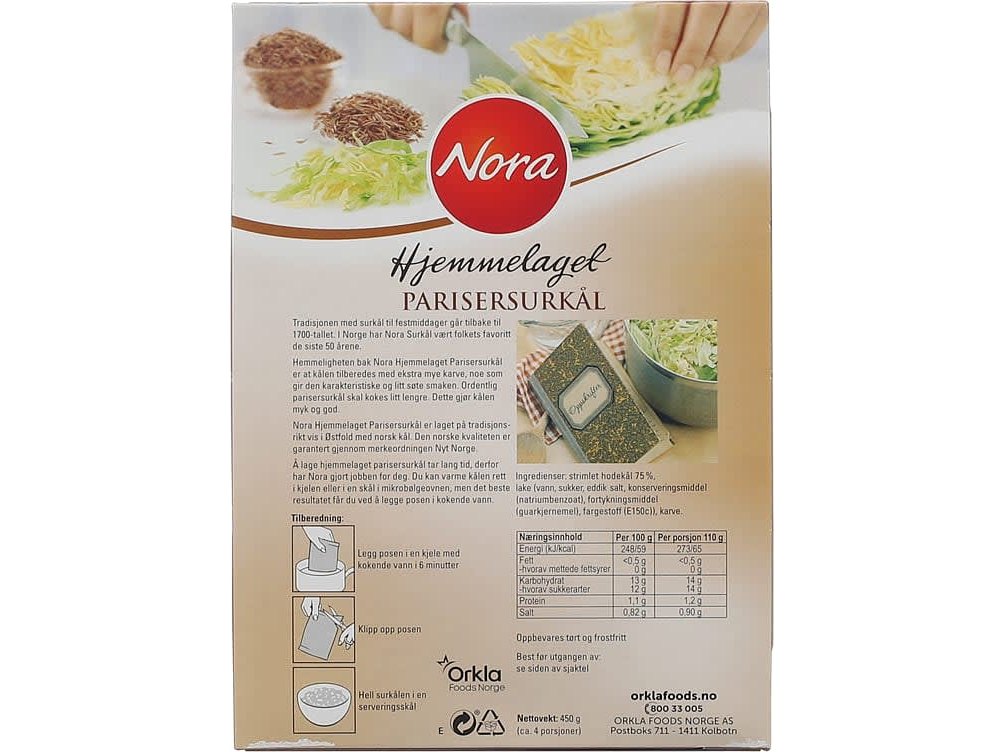 Nora Parisian Sauerkraut 450g (Parisersurkål)