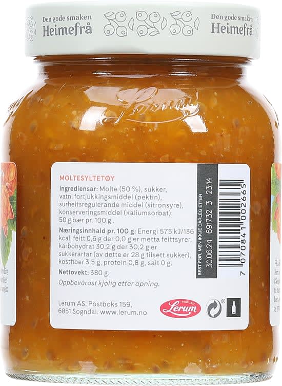 Lerum Cloudberry jam 380 grams (Moltesyltetøy)