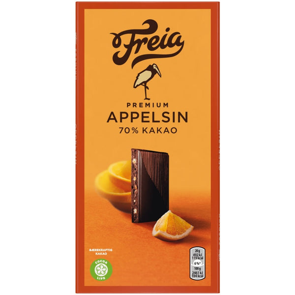 Exp. date sale | Freia 70% Premium dark chocolate cacao orange 100 grams