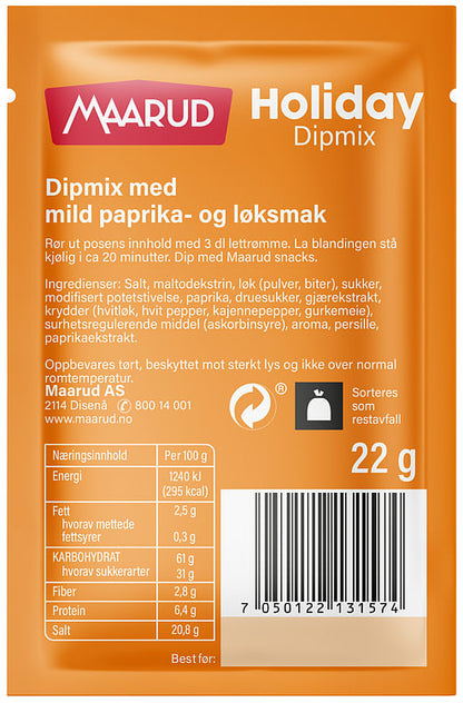 Maarud Holiday dip mix powder 22 gram