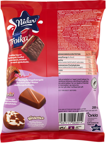Nidar favourites Troika mixed candy 200 gram (Favoritter Troika)
