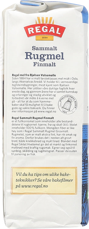 Regal Fine Whole Grain Rye Flour 1 kg