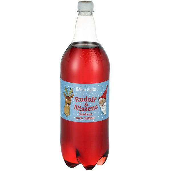 Oscar Sylte Christmas Soda Sugar free 1.5 liter (Rudolf og Nissen Julebrus sukkerfri)