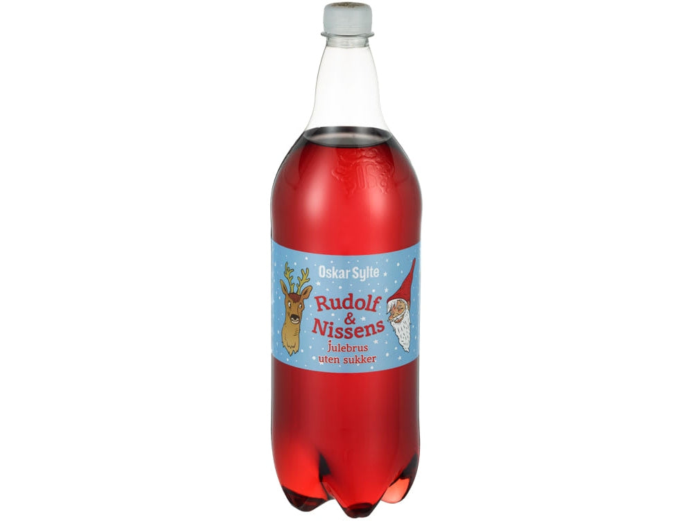 Oscar Sylte Christmas Soda Sugar free 1.5 liter (Rudolf og Nissen Julebrus sukkerfri)