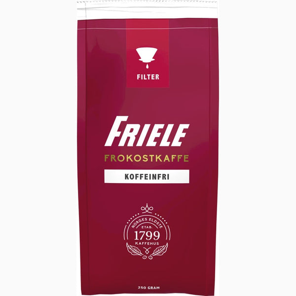 Friele Frokost Caffeine free ground coffee 250 grams (Koffeinfri)