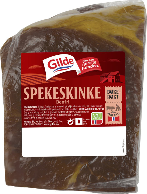 Gilde Cured ham whole piece smoked (Røkt spekeskinke i bit, røkt) Ca 1.2 kg +/- 15%