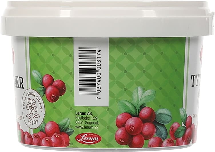Lerum Lingonberry jam 600 grams (Tyttebær syltetøy)