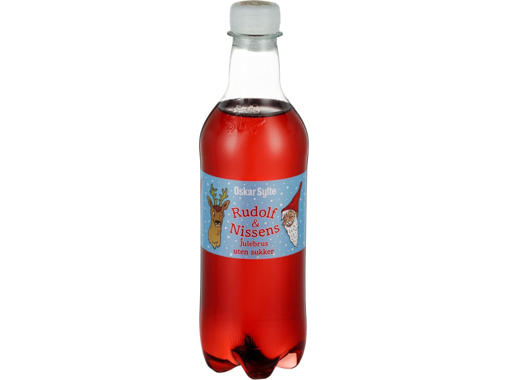 Christmas Soda sugar free 0,5 liter (Rudolf og Nissen Julebrus sukkerfri)