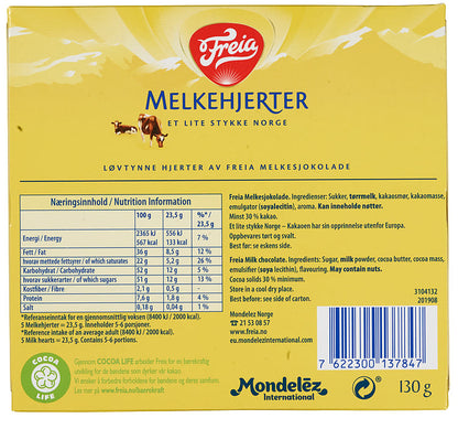 Freia Milkhearts milk chocolate hearts 130 grams (Melkehjerter)