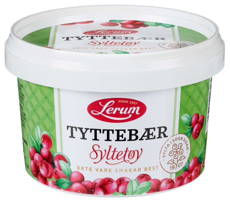 Lerum Lingonberry jam 600 grams (Tyttebær syltetøy)