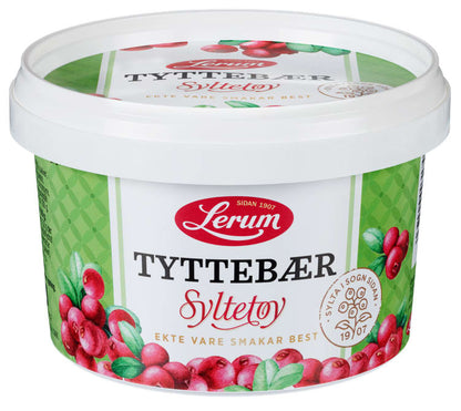Lerum Lingonberry jam 600 grams (Tyttebær syltetøy)