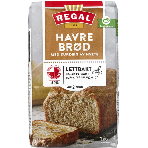 Regal Easy Oat Bread Mix 1 KG (Havrebrød Lettbakt)