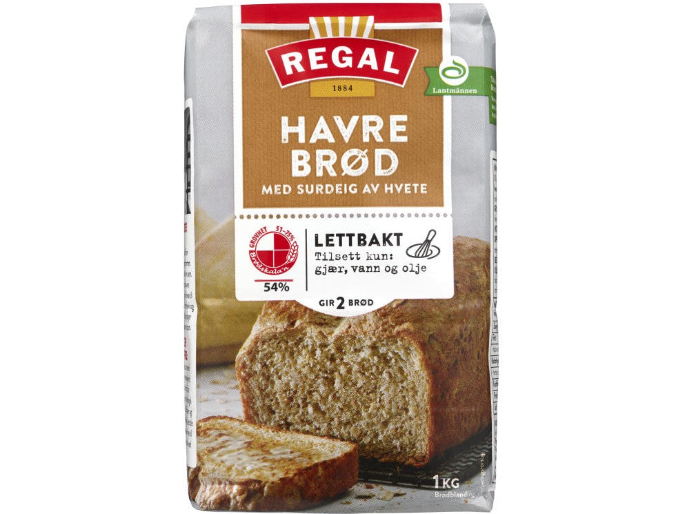 Regal Easy Oat Bread Mix 1 KG (Havrebrød Lettbakt)