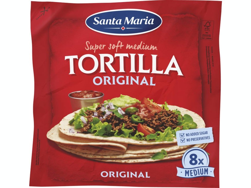 Tortilla Original Medium 8pcs 320 grams