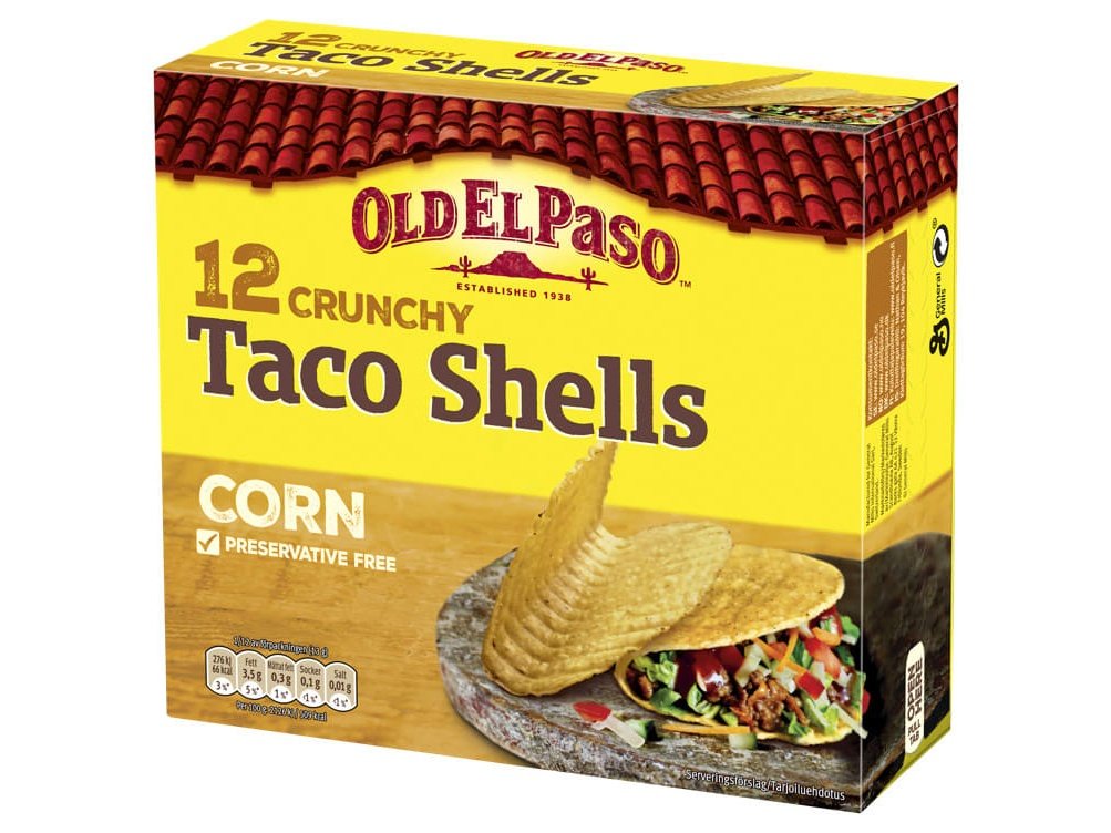 Taco Shells 12pcs 156 grams – Norwegian Foodstore