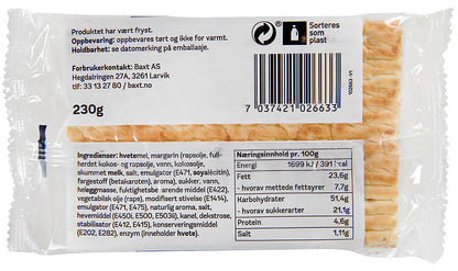 Vestlandslefsa tykklefse cinnamon pastry 230 gram (2-pack) Lefsegodt