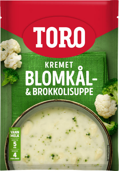 Toro creamy cauliflower and broccoli soup 64 grams (Blomkål/Brokkoli suppe)