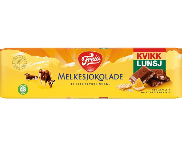 Kvikk Lunsj Orange 190g Freia (kvikk lunsj appelsin)