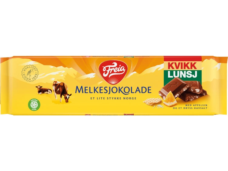 Kvikk Lunsj Orange 190g Freia (kvikk lunsj appelsin)