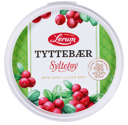 Lerum Lingonberry jam 600 grams (Tyttebær syltetøy)