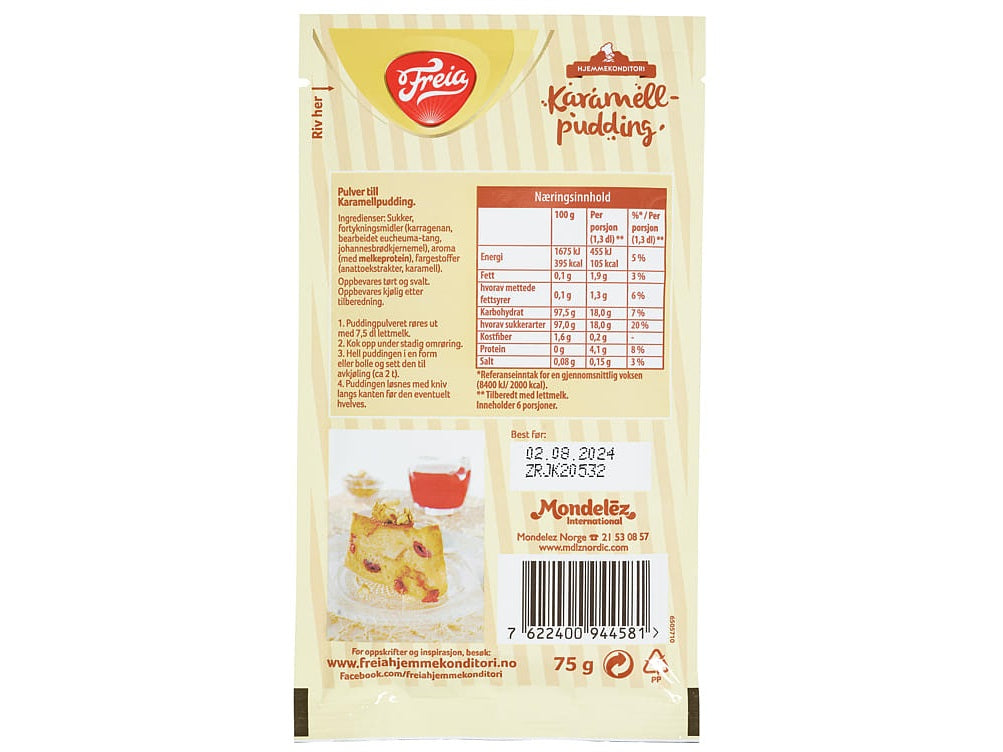 Freia Caramel pudding mix (til koking) 75 grams (Karamellpudding)