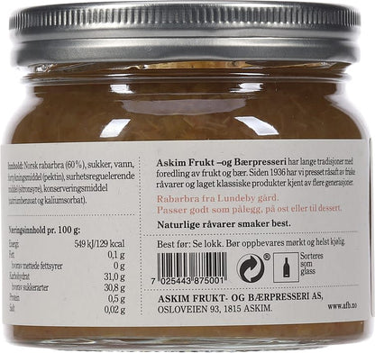 Askim Rhubarb marmalade 370 ml (Rabarbra marmelade)