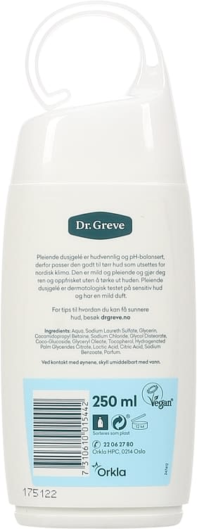 Dr. Greve Showergel 250 ml (Dusjgele Mild&pleiende)