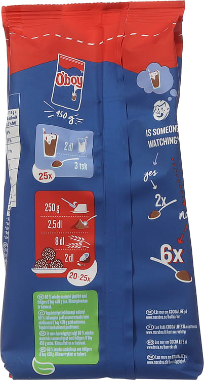 O'Boy original chocolatemilk powdermix (Sjokolademelk pulver) 450 grams