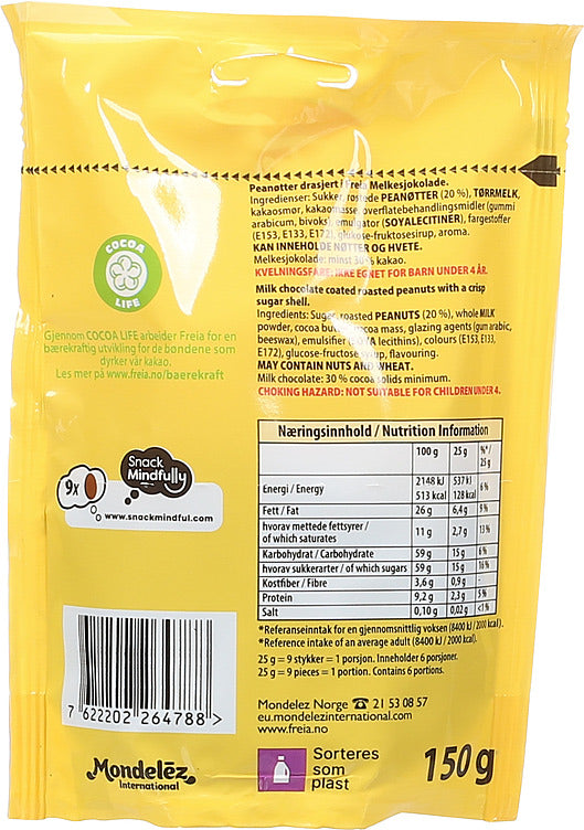 Freia M milkchocolate covered peanuts 150 grams