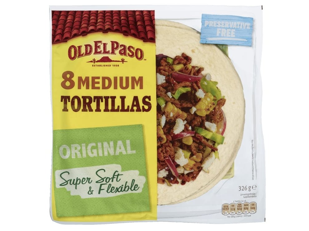 Tortillas Medium Super Soft 8stk 326g