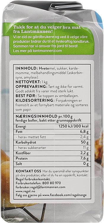 Regal Wheat buns bakemix 1 kg with cardamom (Hveteboller)