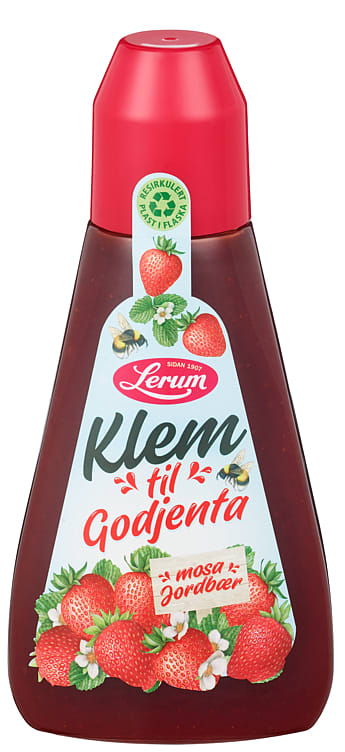Lerum Klem Strawberry Jam 415 gram (Jordbær syltetøy)