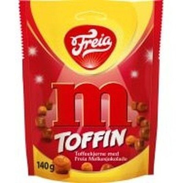 Expiration Date Freia M Toffin toffee bites 140 grams Norwegian Foodstore