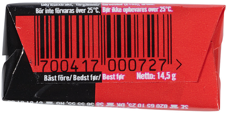 Malaco NOX Caramel Licorice 2 piece 14.5g – Norwegian sweet licorice with caramel filling fast worldwide shipping