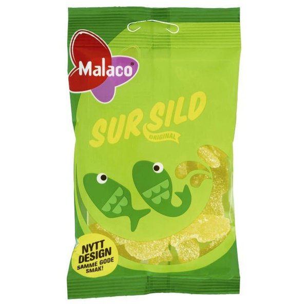 Malaco Sour fish 100 grams (Sur sild)