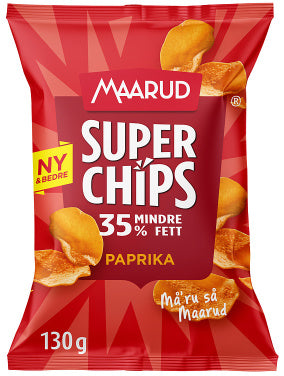 Maarud Superchips potato chips paprika 140 grams