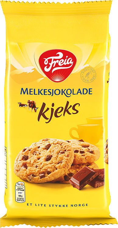 Freia Melkesjokolade / Milk chocolate cookies 184 gram (kjeks) Norwegian Foodstore