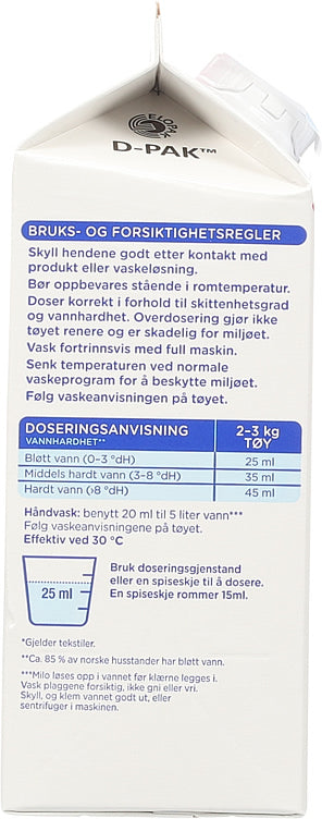 Milo detergent wool wash perfume free (parfymefri ullvask) 750ml – Norwegian laundry product from Norway with fast worldwide shipping
