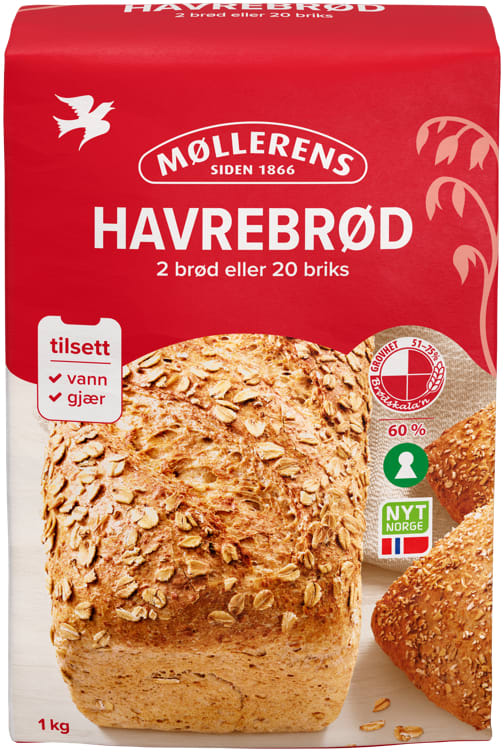 Møllerens Oat bread mix (Havrebrød mix) 1 Kg