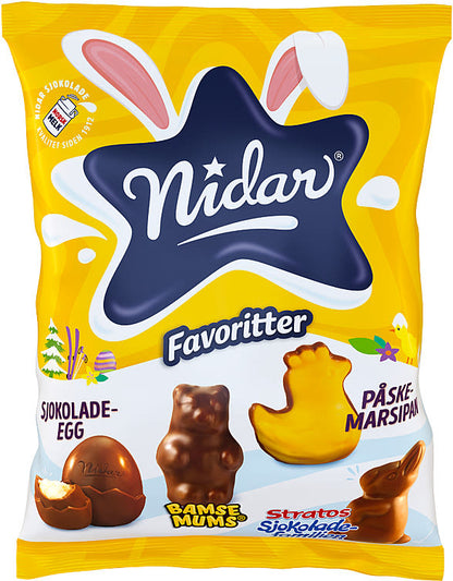 Nidar Easter Favorites (Påske Favoritter) 225g – authentic Norwegian Easter chocolate mix from Norway with fast worldwide shipping