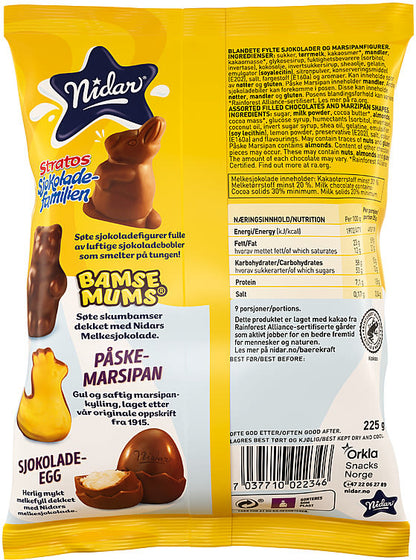 Nidar Easter Favorites (Påske Favoritter) 225g – authentic Norwegian Easter chocolate mix from Norway with fast worldwide shipping