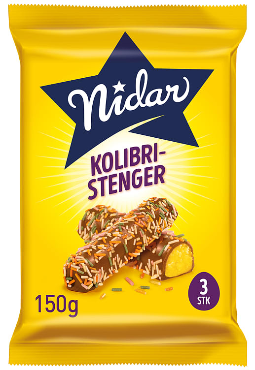 Nidar Marzipan Easter Logs (Kolibristenger) 150 grams Norwegian Foodstore