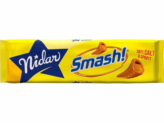 Nidar Smash large chocolate bar 160 gram Norwegian Foodstore