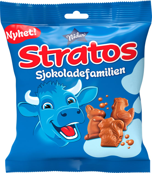 Stratos Chocolate Family milk chocolate figures with air bubbles 140 grams