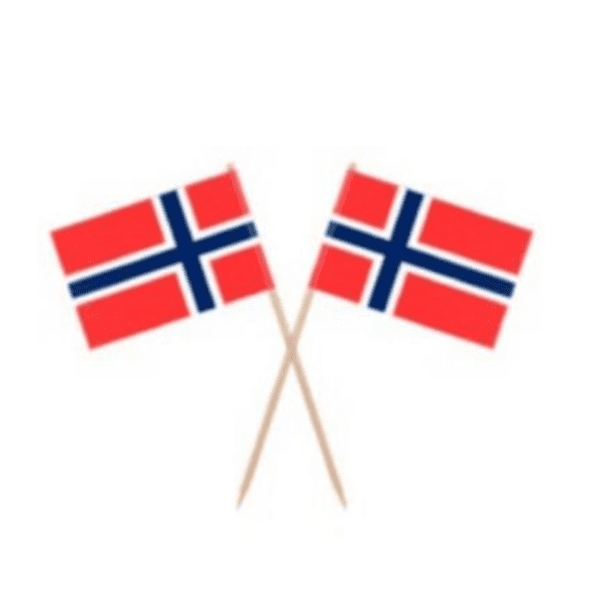 Norwegian Flag cake toppers
