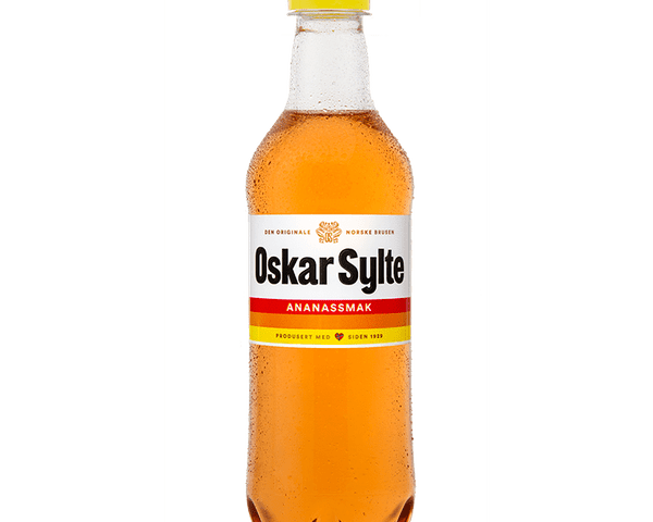 EXPIRATION DATE SALE Oskar Sylte Pineapple soda (Ananas brus) 0,5l Norwegian Foodstore
