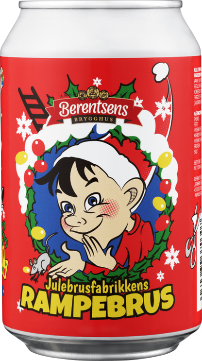 Berentsens Julebrusfabrikkens Rampebrus 330 ml can (Rampenissens Julebrus)