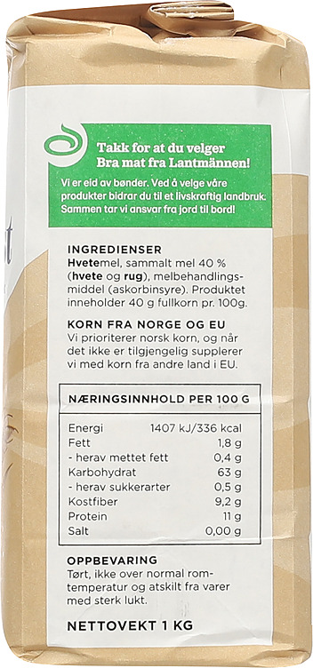 Regal Grovbakst, ingredients and nutrition information