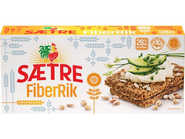 Sætre Fiberrik crispbread sunflowerseeds (Fiberrik Solsikke) 125g