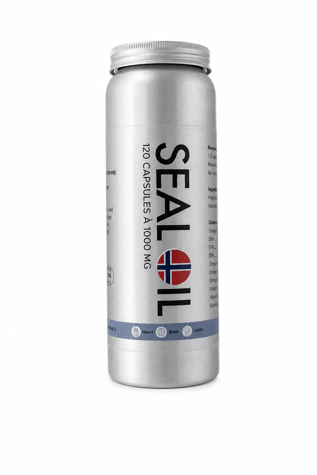 Seal Oil - 120 capsules 1000mg (Greenland bred seal)